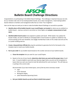 Bulletin Board Challenge Directions
