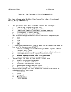 M-C Review Chapter 13 Challenges of Modern Europe