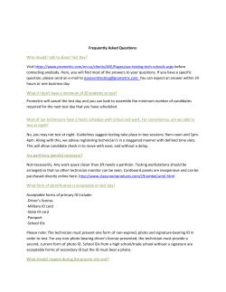 Frequently Asked Questions: Who should I talk to about Test Day