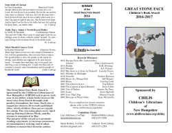 great stone face 2016-2017 chilis - Children`s Librarians of New