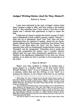 Judges` Writing Styles (And Do They Matter?)