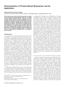 Characteristics of protein‐based biopolymer and its application