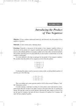 Introducing the Product of Two Negatives