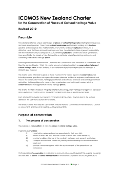 (ICOMOS) NZ Charter for the