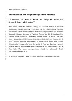 Microevolution and mega-icebergs in the Antarctic