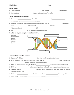 DNA stands for - The Science Spot
