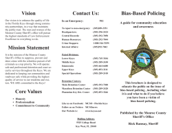 Bias-Based Policing Vision Mission Statement Core Values Contact