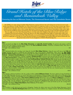 Grand Hotels of the Blue Ridge - TRIPS Travel * Thoughtfully