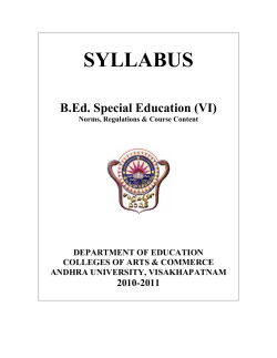 AU B.Ed - Andhra University