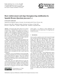 Root reinforcement and slope
