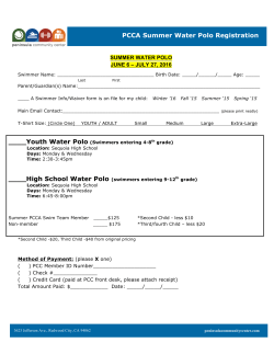 PCCA Summer Water Polo Registration ____High