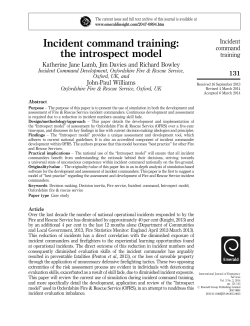 Incident command training: the introspect model