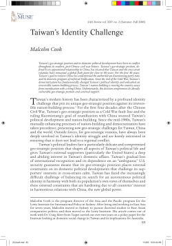Taiwan`s Identity Challenge
