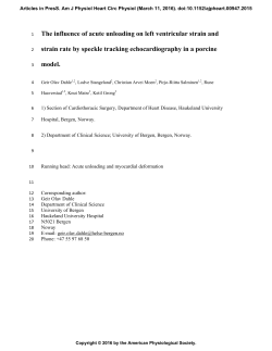 The influence of acute unloading on left ventricular strain and strain