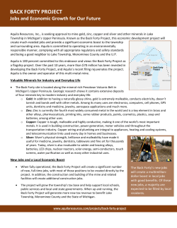 back forty project - Aquila Resources Inc.