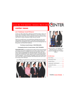 center news - Brown Rudnick LLP