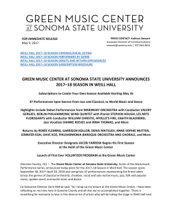 green music center at sonoma state university announces 2017&ndash;18