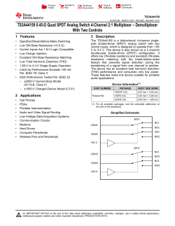 0.45-Ohm Quad SPDT Analog Switch (Rev. B)