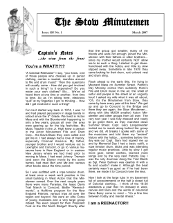 March - Stow Minutemen