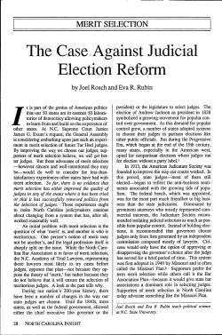 The Case Against Judicial Election Reform