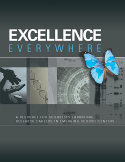 A RESOURCE FOR SCIENTISTS LAUNCHING RESEARCH