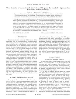 Characterization of nanometer-scale defects in metallic glasses by