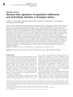 Genome-wide signatures of population bottlenecks and diversifying