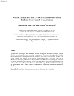 Political Competition and Local Government Performance: Evidence