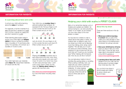 maths in FIRST CLASS