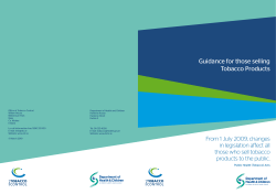 Guidance for those selling Tobacco Products