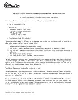 International Wire Transfer Error Resolution and