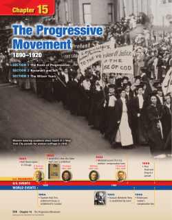 Chapter 15: The Progressive Movement, 1890-1920
