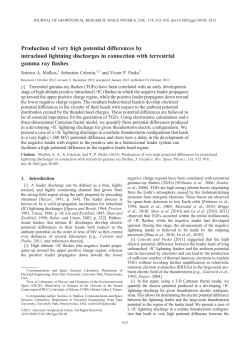 Production of very high potential differences by intracloud lightning