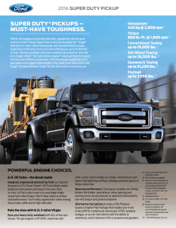 2016 Ford Super Duty Trailer Towing Selector