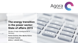 The energy transition in the power sector: State of affairs 2015