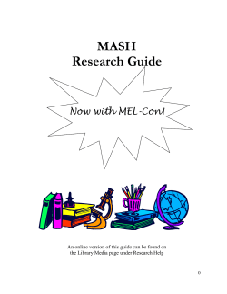 MASH Research Guide - Medford Area Public School District