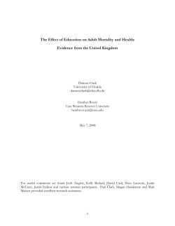 The Effect of Education on Adult Mortality and Health: Evidence from