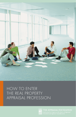 how to enter the real property appraisal profession