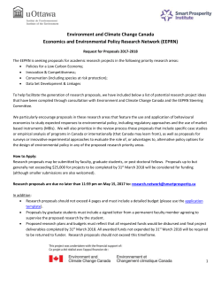 Environment and Climate Change Canada Economics and
