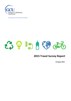 2015 Travel Survey Report - Glasgow Caledonian University