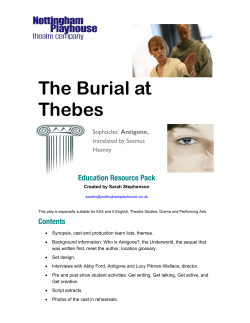 The Burial at Thebes - Nottingham Playhouse