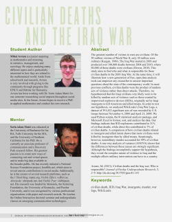 Civilian Deaths and the Iraq War: Who Is - Purdue e-Pubs