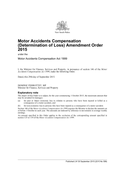 Motor Accidents Compensation (Determination of