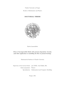 Flow of incompressible fluids with pressure