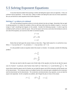 5.5 Solving Exponent Equations