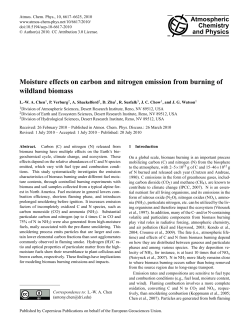 Moisture effects on carbon and nitrogen emission from burning of