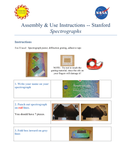 Spectrograph Assembly and Simple Lesson Plan
