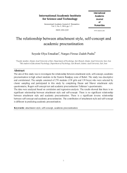 The relationship between attachment style, self
