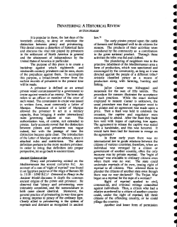 PRIvATEERING: A HISTORICAL REvIEw