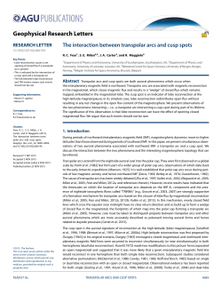 The interaction between transpolar arcs and cusp spots
